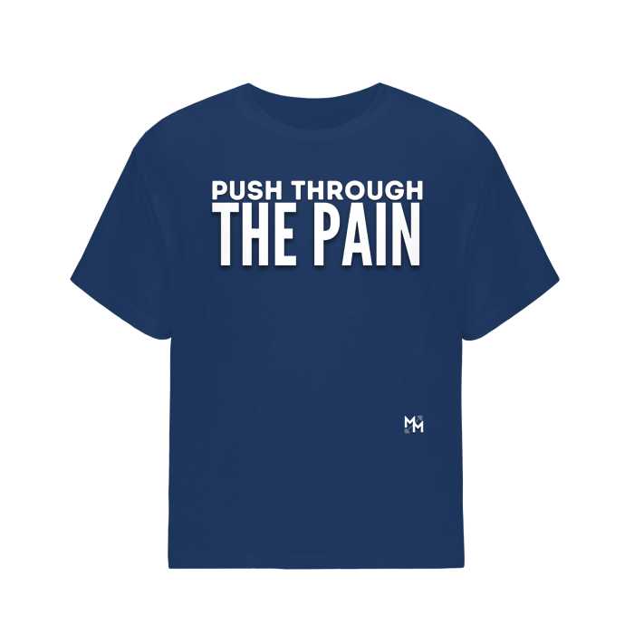 Push Through The Pain Cotton Oversized T-Shirt