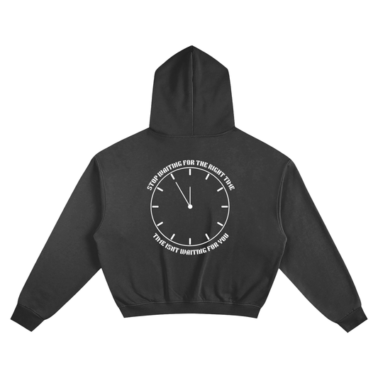 Stop Waiting Boxy Hoodie