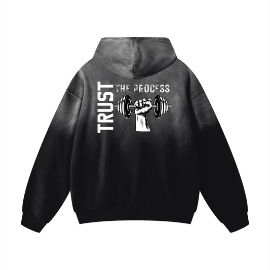 Trust The Process Heavyweight Sunfade Oversized Hoodie