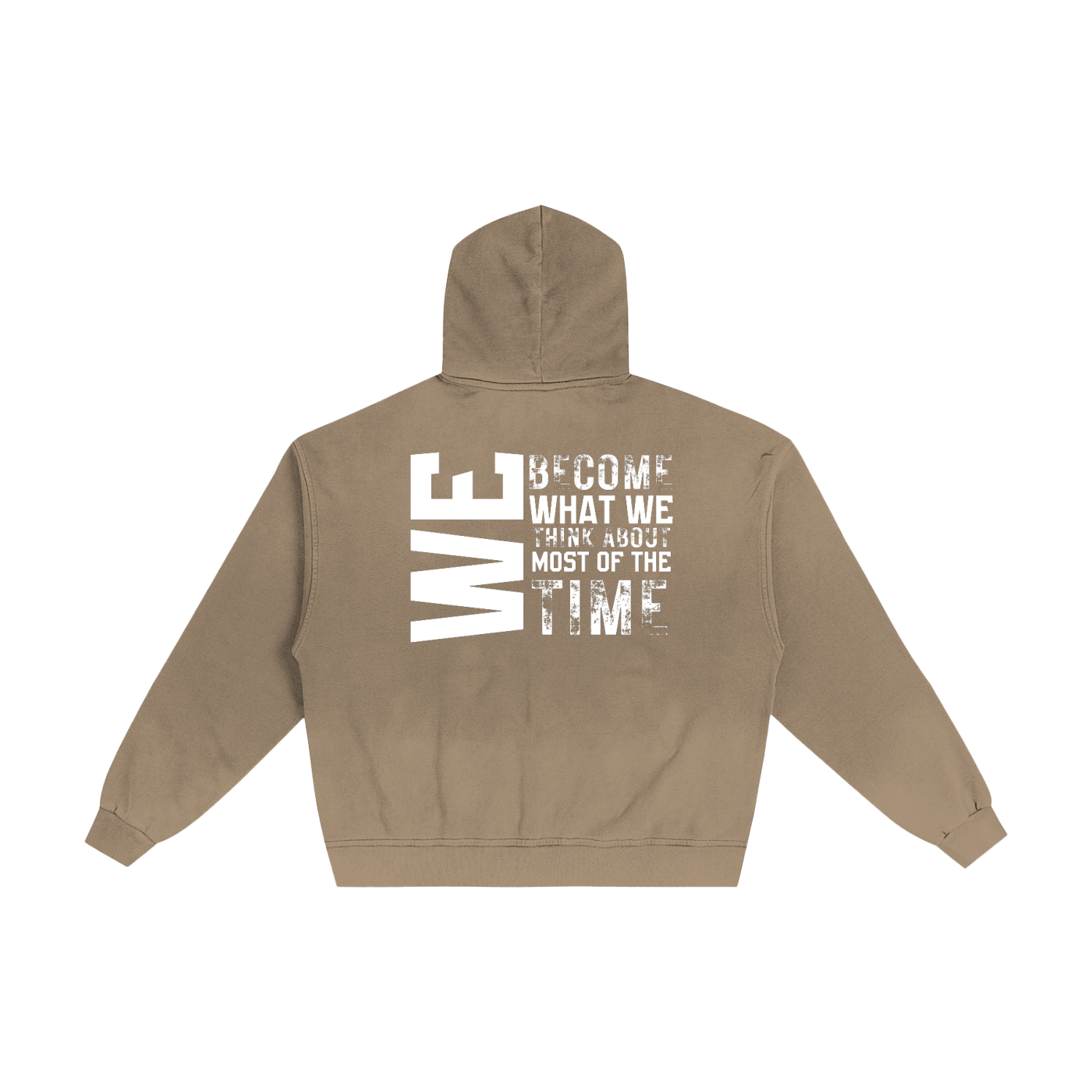 Motivational Hand-Frayed Sunfade Zip Hoodie