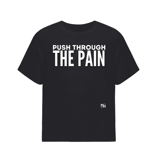 Push Through The Pain Cotton Oversized T-Shirt